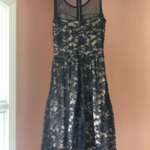 NWT Black lace overlay dress